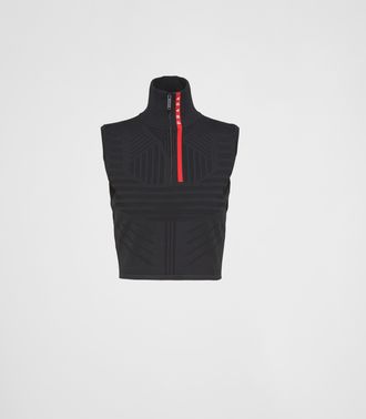 Prada Tech Rec Re-Nylon piqué sleeveless top