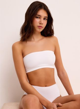 Miiyu Womens Peachskin feel smooth bandeau bra