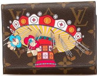 Louis Vuitton Pre-owned Wallets, female, Brown, Size: ONE SIZE Pre-owned Portefeuille Victorine Vivienne Monogram tri-fold wallet