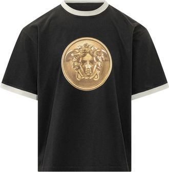 Versace Hombre, Camisetas, Negro, Talla: XL