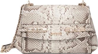 Guess Melinda Mini - Dames - Schoudertassen - Beige - ONE Size - Leer - Tassen