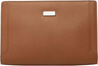 Burberry Brown Leather Clutch Bag (Pre-Owned)