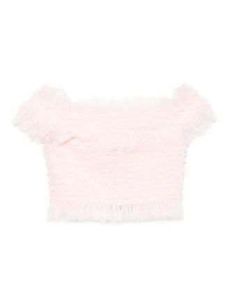 Needle & Thread Hattie off-shoulder top - Pink