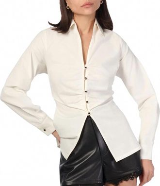 Cami NYC Alistair Poplin Top In Macadamia