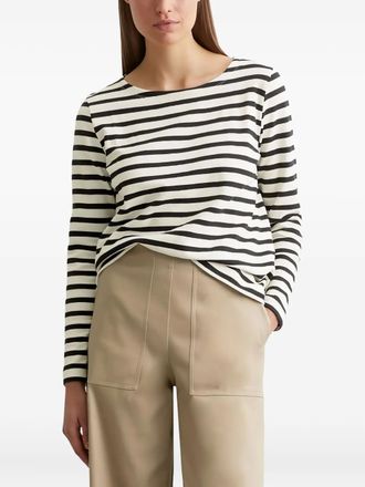 Marc O'Polo striped long-sleeve T-shirt - women - Organic Cotton - M - White