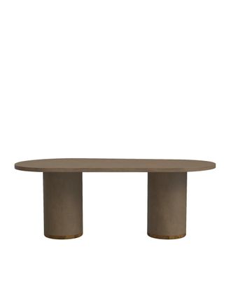 Hannun Mesa de comedor de microcemento en color tierra 180 cm