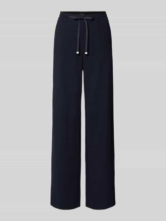 M.A.C Wide Leg Hose mit Tunnelzug Modell Chrisy in Marine, Gr&ouml;&szlig;e 36/30