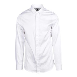 A|X Armani Exchange Slim Shirt - Heren - Overhemden - Wit - Maat: M Katoen