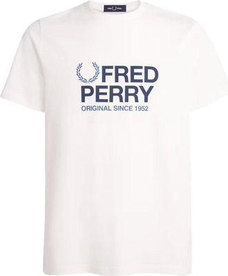 Fred Perry T-Shirt met korte mouwen - Heren - T-shirts - Wit - XL - Tops