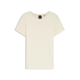 BOSS Slim-fit T-shirt in a cotton-silk blend with an embroidered logo