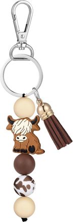 Generic Highland Cow Keychain Highland Cow Party Favors Cute Gifts Animal Keychains with Tassel for Women Men Gifts