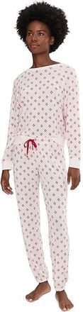 Honeydew Intimates Star Seeker Brushed Jersey Lounge Set Womens Pajama Sets Lucky Hearts : MD, Spandex/Rayon/Polyester