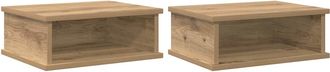 vidaXL Mesita De Noche 2 Uds. Roble Artisan 40 X 31 X 15 Cm Vidaxl