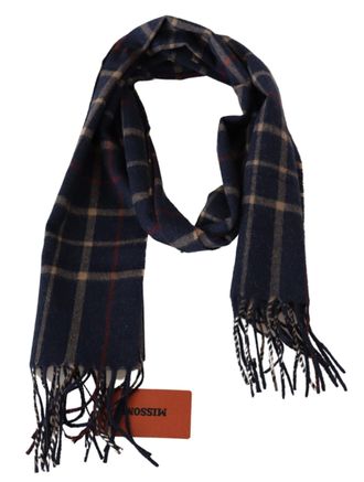 Missoni Checkered Camel Hair Scarf - Black