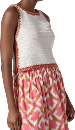 Lilla P Crochet Tank Top In Ivory