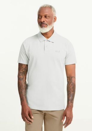Jack Wolfskin Poloshirt JACK WOLFSKIN ESSENTIAL POLO M, Herren, Gr. XL (54/56), stark wei&szlig;, Obermaterial: 100% Baumwolle. Futter: 100% Baumwolle, normal, Rundhals, 