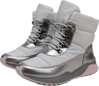 Generic Fur Boots for Women UK Shoes Anti Boot for Women Boots Waetpoof Womens Work Boot Grey