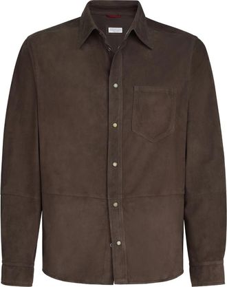 Brunello Cucinelli Suede Shirt Jacket