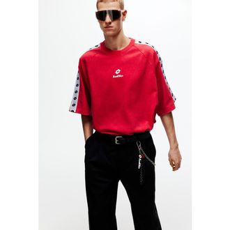 H&M Oversized Fit Cotton T-shirt in Red/lotto at Nordstrom, Size Xx-Large