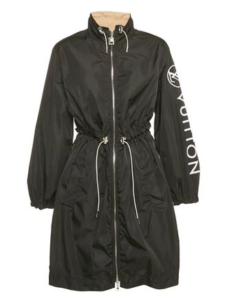 Louis Vuitton logo-print coat - Black