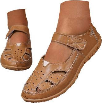 Generic Wedge Sandals for Women Closed Toe Slingback Shoes Wide Fit Sandals Breathable Hollow Out Athletic Shoes Soft Sole Gladiator Slip on Flat Beach Walkin