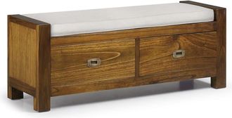 Moycor Banco de madera marrón anch. 120 cm