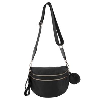 Generic Womens Nylon Crescent Bag - Trendy Shoulder Bag Lightweight Sling Bags Versatile Nylon Chest Bags Outdoor Sports HandBag with Matching Headphone HandB