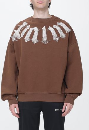 Palm Angels Felpa girocollo oversize in cotone con logo stampato