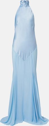 Bananhot Vestido largo Andrea con sat&eacute;n y cuello halter