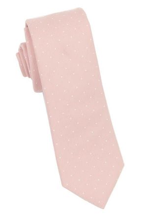 Brooklyn Brigade Mens Dot Cotton Tie in Rose Quartz at Nordstrom