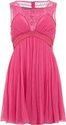 Alberta Ferretti Kleedjes, Dames, Roze, L, Jurk met geplooide rok