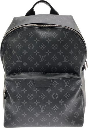 Louis Vuitton Black Coated Canvas Backpack (Pre-Owned)