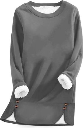 Generic ladies jumpers, women hoodies, warm fluff hooded round neck long sleeved sweatshirt pullover for home wear