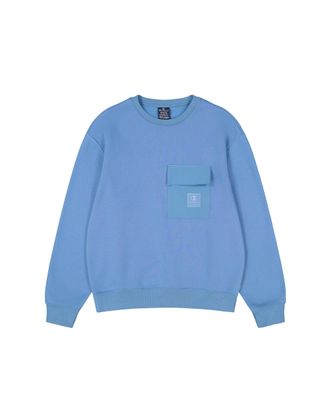 Champion Mens Legacy C-tech (220406) -Soft Compact Poly Fleece Pocket Crewneck Sweatshirt, Blue (BS099), L