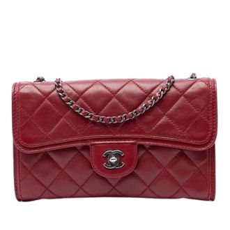Chanel Pre-owned Vintage Quilted Crossbody Bag - Dames - Pre-owned - Rood - Maat: ONE Size Leer