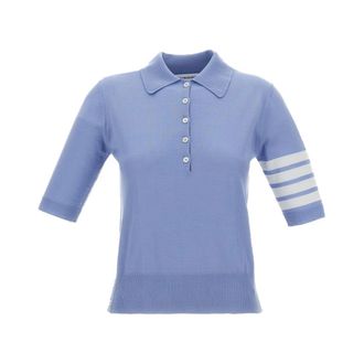 Thom Browne Dames, Tops, Blauw, Maat: S Wol