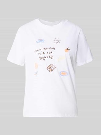 Pieces Regular Fit T-Shirt aus reiner Baumwolle Modell GAK in Weiss, Gr&ouml;&szlig;e XS