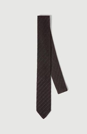 Brunello Cucinelli Textured silk tie in Anthracite at Nordstrom