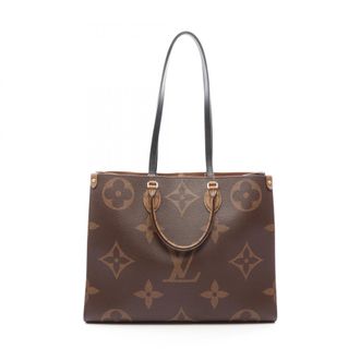 Louis Vuitton Brown Coated Canvas Leather Handbag Shoulder Bag Tote Bag (Pre-Owned)
