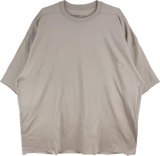 Rick Owens Tommy raw-edge T-shirt - men - Organic Cotton - OS - Neutrals