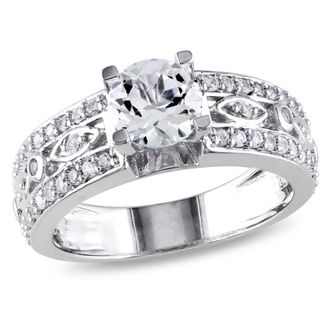 Mimi & Max 1 7/8ct TGW Created White Sapphire Engagement Ring Sterling Silver