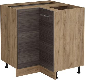 Vicco Armario de esquina R-Line, Gris noble, 75.6 cm sin encimera