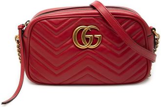 Gucci Pre-owned Gucci Small GG Marmont Matelasse Leather Crossbody Unisex 2OVS0IDSZA8LWIMN