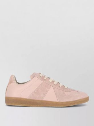 Maison Margiela suede panel low top sneakers with rubber sole
