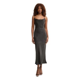 Guess Akilina Jurk - Dames - Feestkleedjes - Zwart - S - Leer - Kleedjes