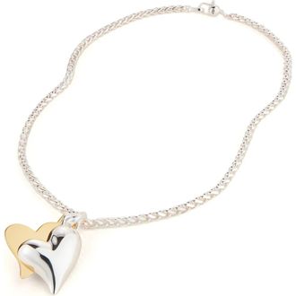 JENNY BIRD Two Tone Twin Heart Pendant Necklace in Two-Tone at Nordstrom