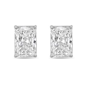 Diana M. Jewels 14Kt White Gold 1.50 cts Lab Grown Radiant Cut Diamond Studs