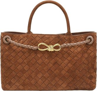Tiffany & Fred Tiffany And Fred Paris Woven Suede Leather Top Handle Satchel