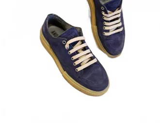 And&igrave;a Fora Womens Suede Sneaker In Navy Blue