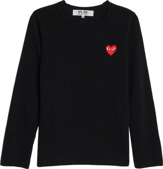 Comme Des Garçons logo-patch cotton jumper - unisex - Cotton - M - Black
